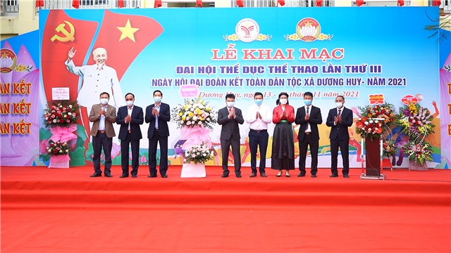 Lễ khai mạc Đại hội thể dục thể thao lần thứ III và Ngày hội Đại đoàn kết toàn dân tộc xã Dương Huy năm 2021