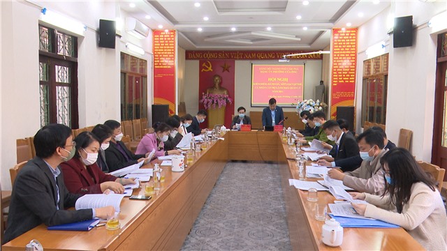 Đồng chí Bí thư Thành ủy Nguyễn Anh Tú dự hội nghị kiểm BCH Đảng bộ phường Cửa Ông năm 2021.