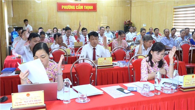 Kỳ họp thứ sáu, HĐND phường Cẩm Thịnh khoá X, nhiệm kỳ 2021 - 2026