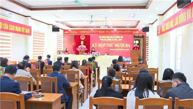 Kỳ họp thường lệ cuối năm 2023 HĐND xã Dương Huy